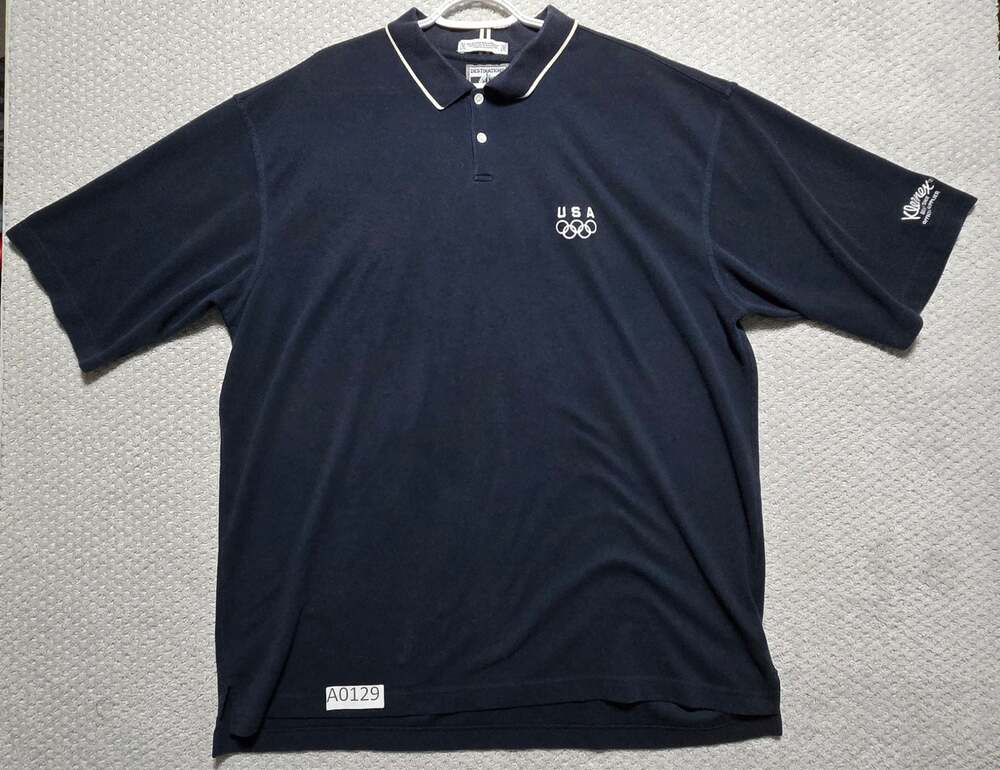 Vintage Destinations Brand USA Olympic Team Kleenex Official Supplier Polo Shirt